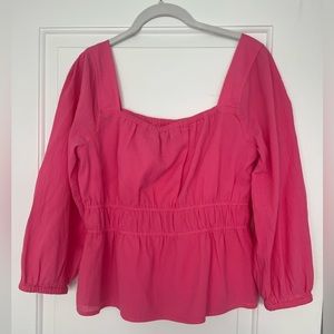 Free Assembly Pink Long Sleeve Blouse